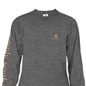 NWT Simple Southern long sleeve cover you in feather Tshirts Gray